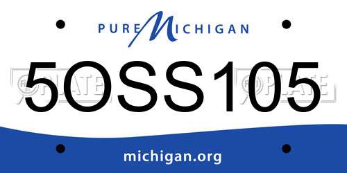 5OSS105 Michigan License Plate
