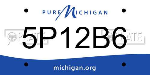 5P12B6 Michigan License Plate