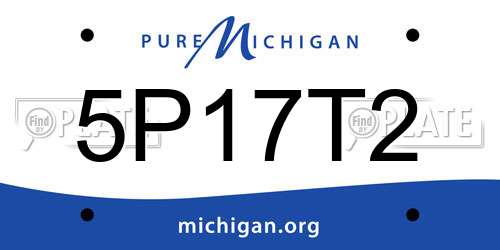 5P17T2 Michigan License Plate