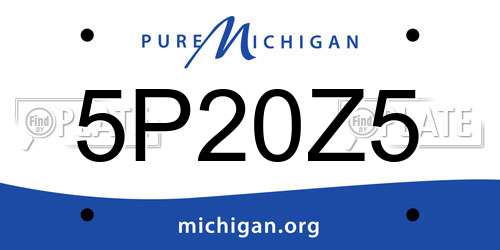 5P20Z5 Michigan License Plate