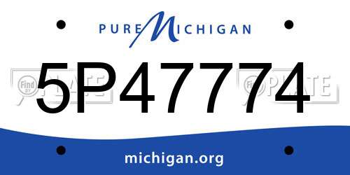 5P47774 Michigan License Plate