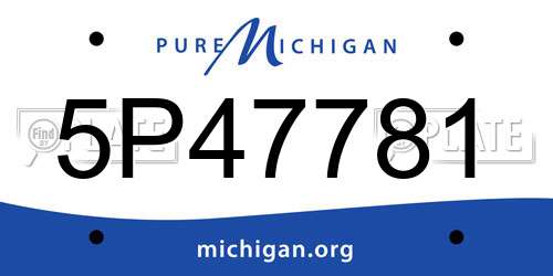 5P47781 Michigan License Plate