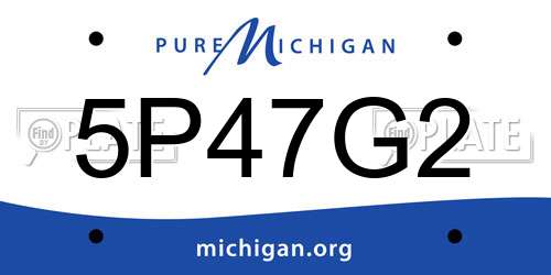 5P47G2 Michigan License Plate