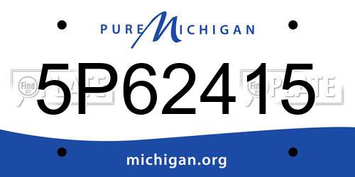 5P62415 Michigan License Plate