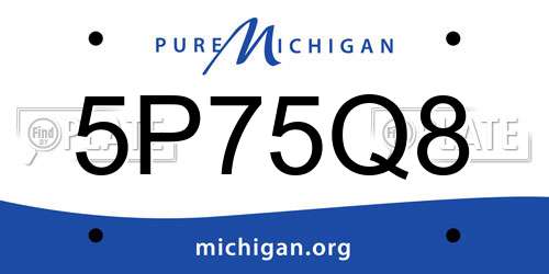 5P75Q8 Michigan License Plate