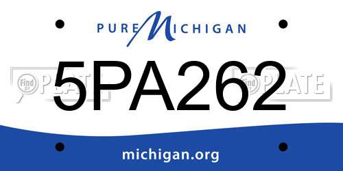 5PA262 Michigan License Plate