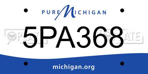 5PA368 Michigan License Plate