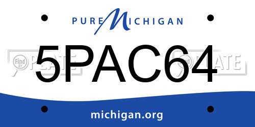5PAC64 Michigan License Plate