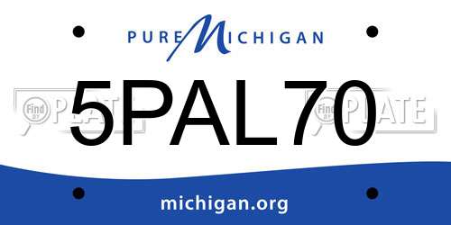 5PAL70 Michigan License Plate