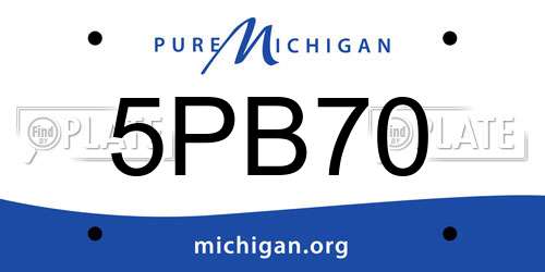 5PB70 Michigan License Plate