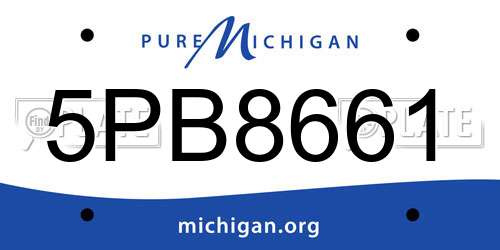 5PB8661 Michigan License Plate