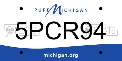 5PCR94 Michigan License Plate