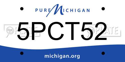 5PCT52 Michigan License Plate