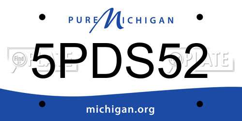 5PDS52 Michigan License Plate