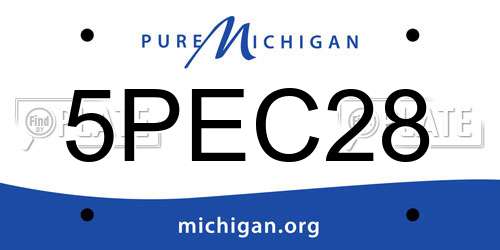 5PEC28 Michigan License Plate
