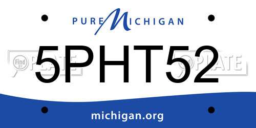 5PHT52 Michigan License Plate