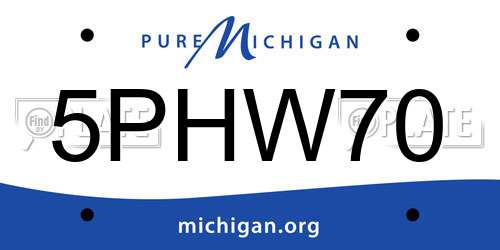5PHW70 Michigan License Plate