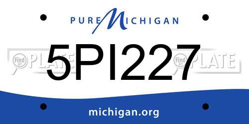 5PI227 Michigan License Plate