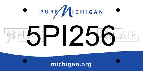 5PI256 Michigan License Plate