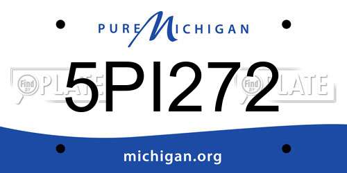 5PI272 Michigan License Plate