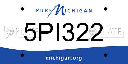 5PI322 Michigan License Plate