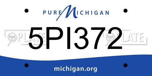 5PI372 Michigan License Plate