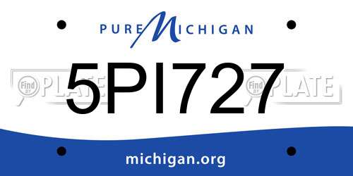 5PI727 Michigan License Plate
