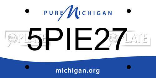 5PIE27 Michigan License Plate