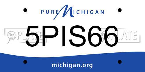5PIS66 Michigan License Plate