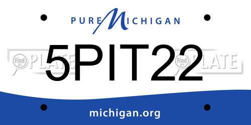 5PIT22 Michigan License Plate