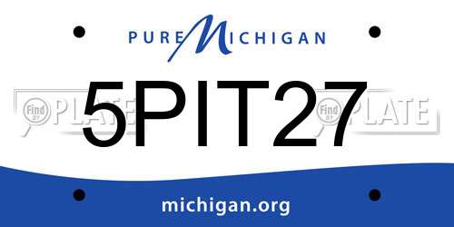 5PIT27 Michigan License Plate