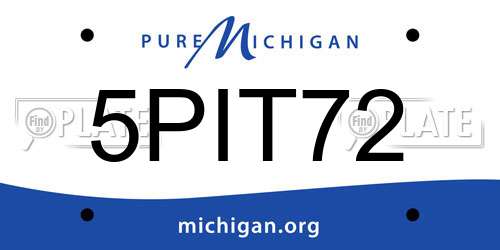 5PIT72 Michigan License Plate