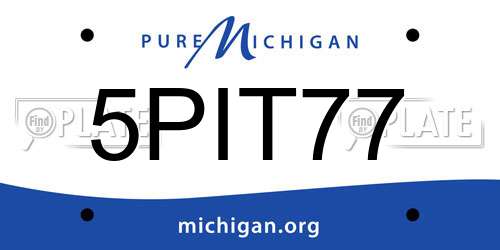 5PIT77 Michigan License Plate