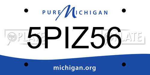 5PIZ56 Michigan License Plate