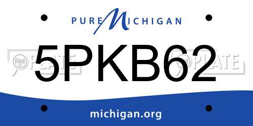 5PKB62 Michigan License Plate