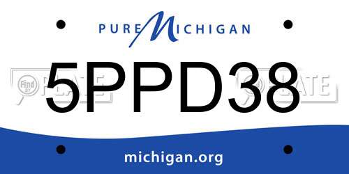 5PPD38 Michigan License Plate