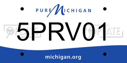 5PRV01 Michigan License Plate