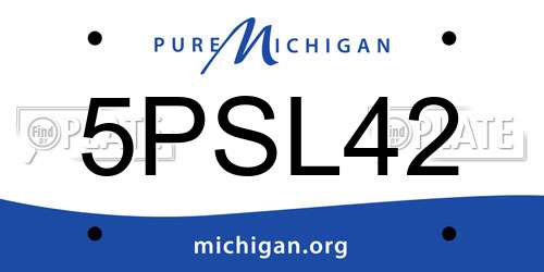 5PSL42 Michigan License Plate