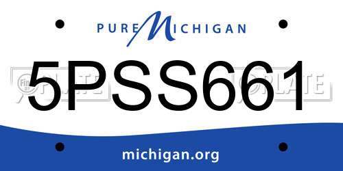 5PSS661 Michigan License Plate