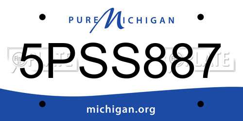 5PSS887 Michigan License Plate