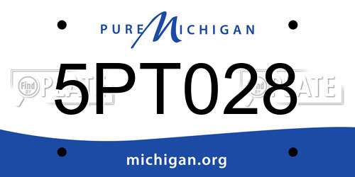 5PT028 Michigan License Plate