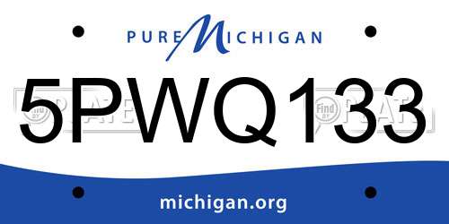 5PWQ133 Michigan License Plate