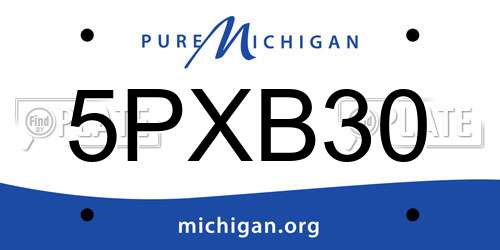 5PXB30 Michigan License Plate
