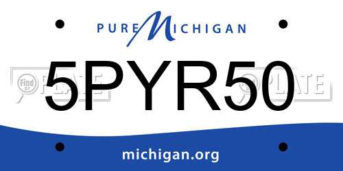 5PYR50 Michigan License Plate