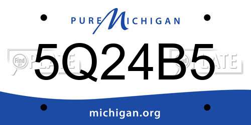 5Q24B5 Michigan License Plate