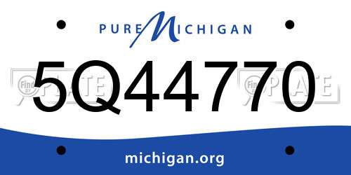 5Q44770 Michigan License Plate