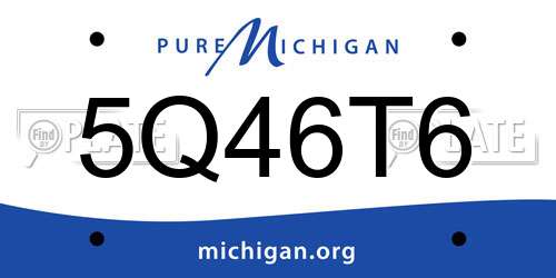 5Q46T6 Michigan License Plate