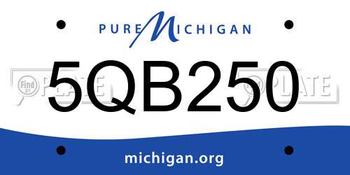 5QB250 Michigan License Plate