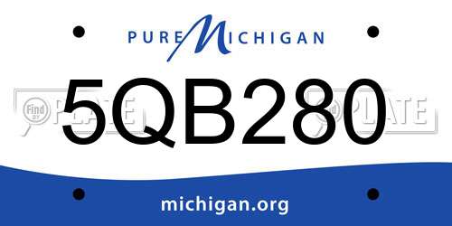 5QB280 Michigan License Plate