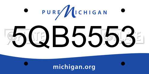 5QB5553 Michigan License Plate